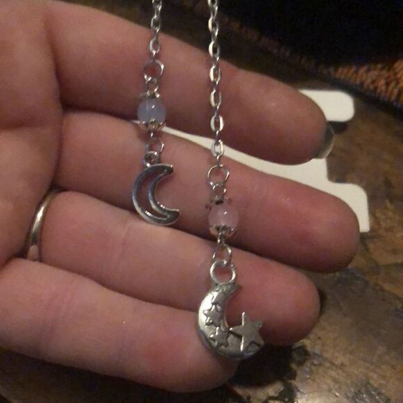 Beautiful Celtic moon, celestial mystic moon goddess head chain/or necklace. - Picture 11 of 12